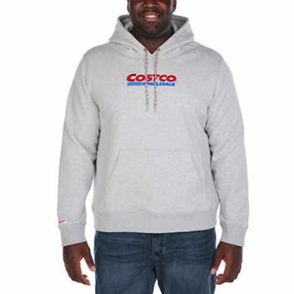 NWT Costco Wholesale Unisex Logo Hoodie, Gray, Men's Small/Women's Medium - Picture 4 of 6